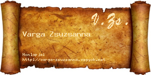 Varga Zsuzsanna névjegykártya